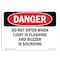 Signmission OSHA Sign, 7" Height, 10" Width, Rigid Plastic, Do Not Enter When Light Is Flashing And, Landscape OS-DS-P-710-L-2141 - alternate 1